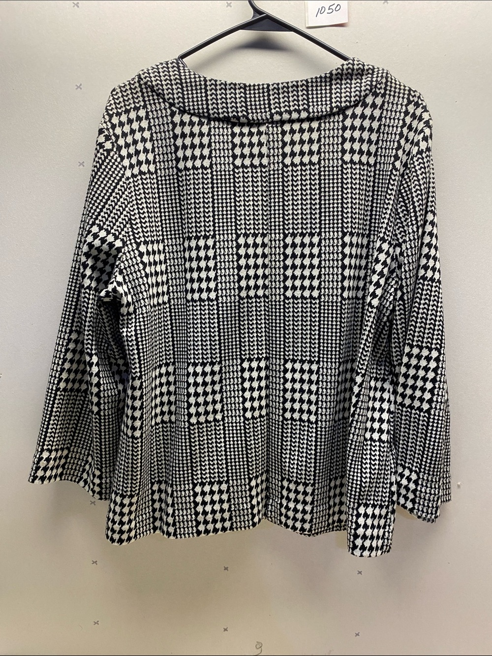 VINTAGE Jaclyn Smith Black & White Houndstooth Blazer Jacket - Picture 4 of 7